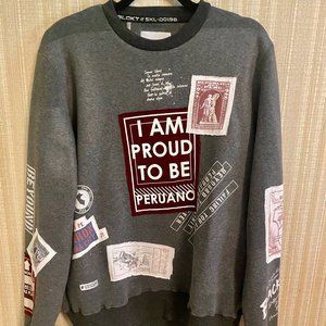Peruvian sweatshirt warn and comfy.